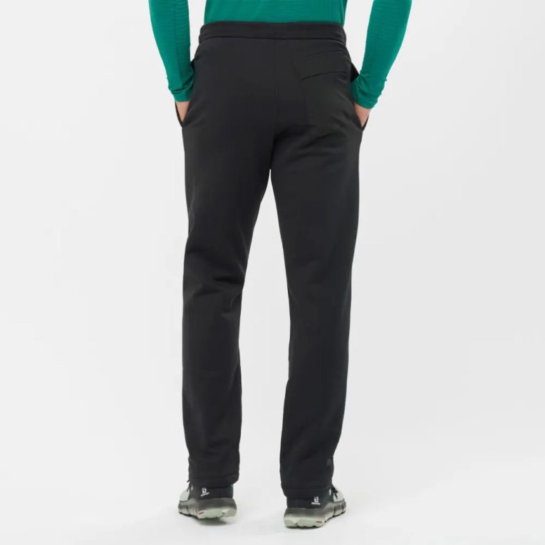 Salomon Essential Warm Fleece Men's Sport Pants Black | CA 93Y78